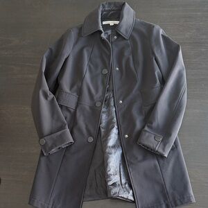 Kenneth Cole black rain Trench Coat size XS